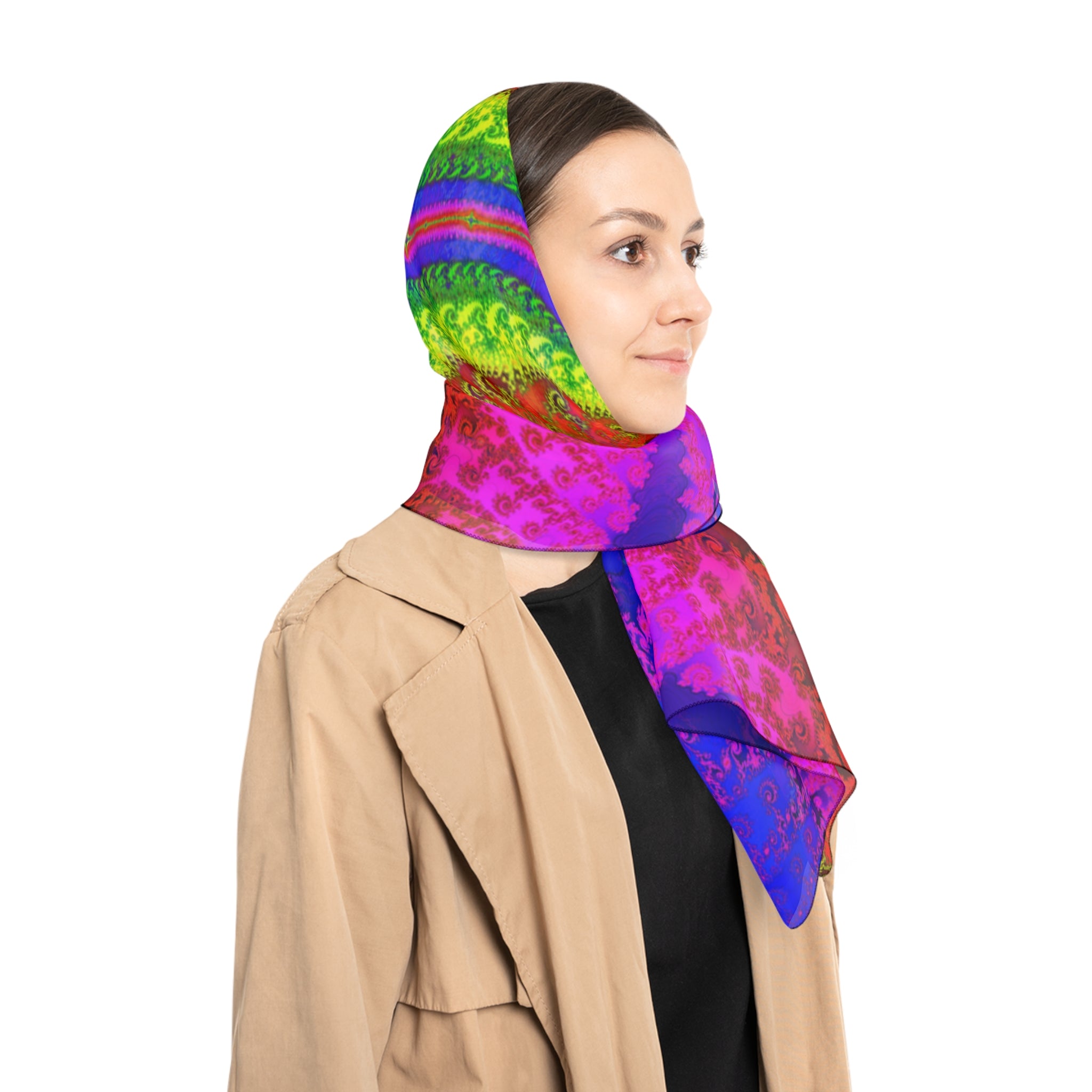 Trippy Mandelbrot Fractal Scarf: Colorful Abstract Art