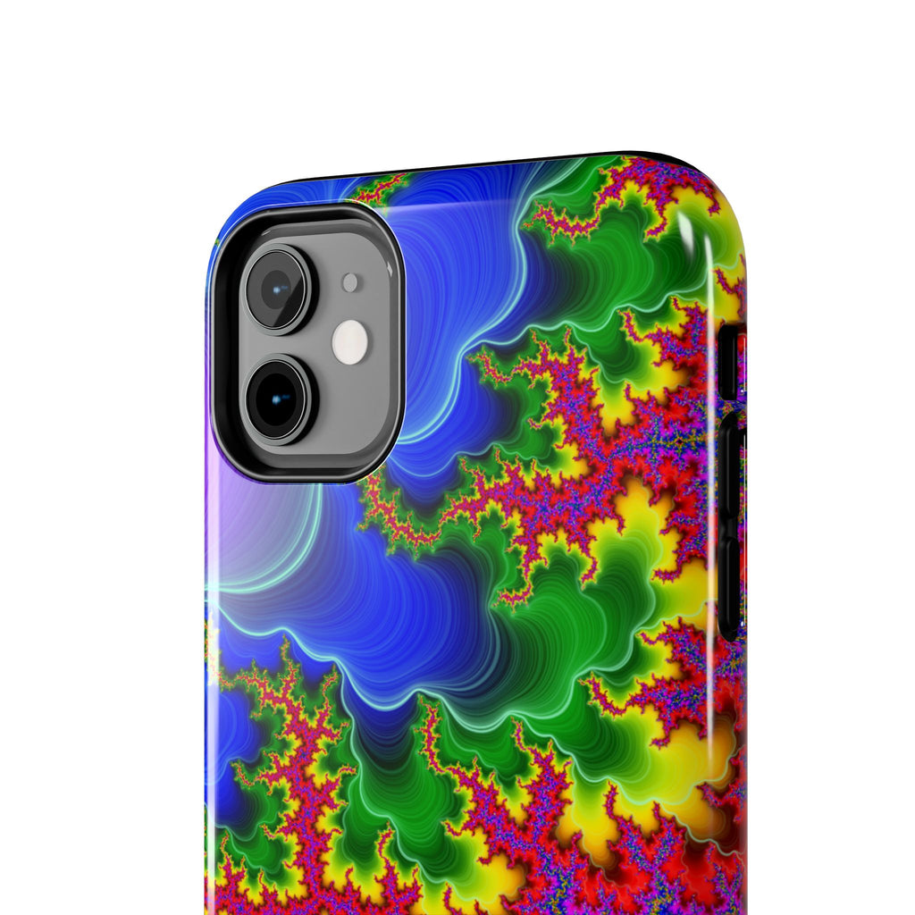 Psychedelic Fractal Tough Phone Case: Colorful Trippy Art