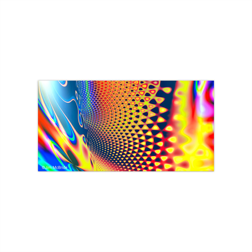 Fractal Bumper Sticker: Trippy Abstract Art, Waterproof Vinyl