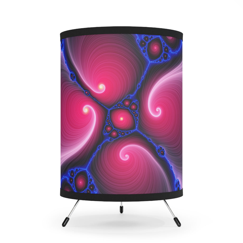 Psychedelic Fractal Lampshade: Vibrant Mandala Print, Meditation Lamp