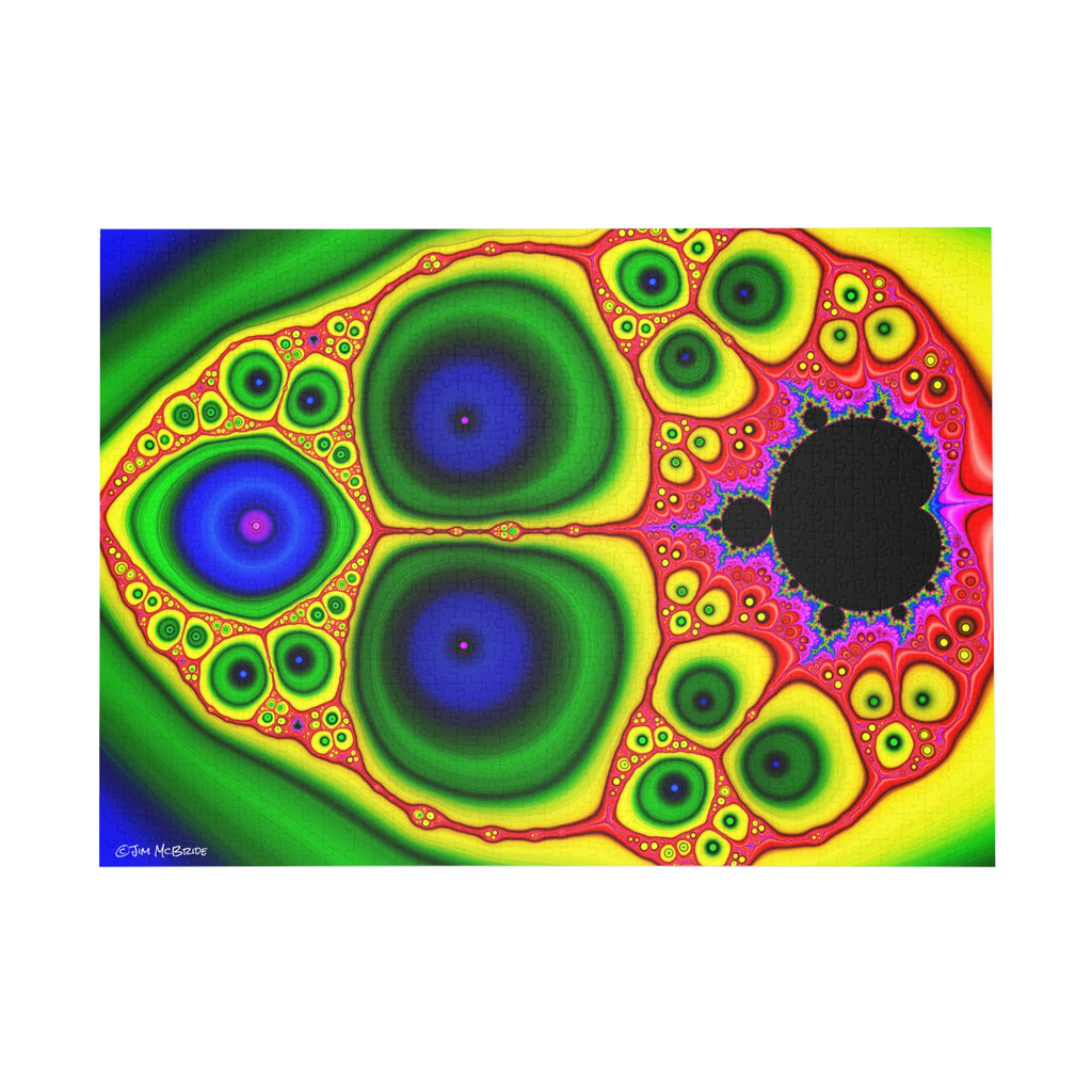 Psychedelic Fractal Jigsaw Puzzle: Vibrant Colors, Fun Challenge (1000-Piece)