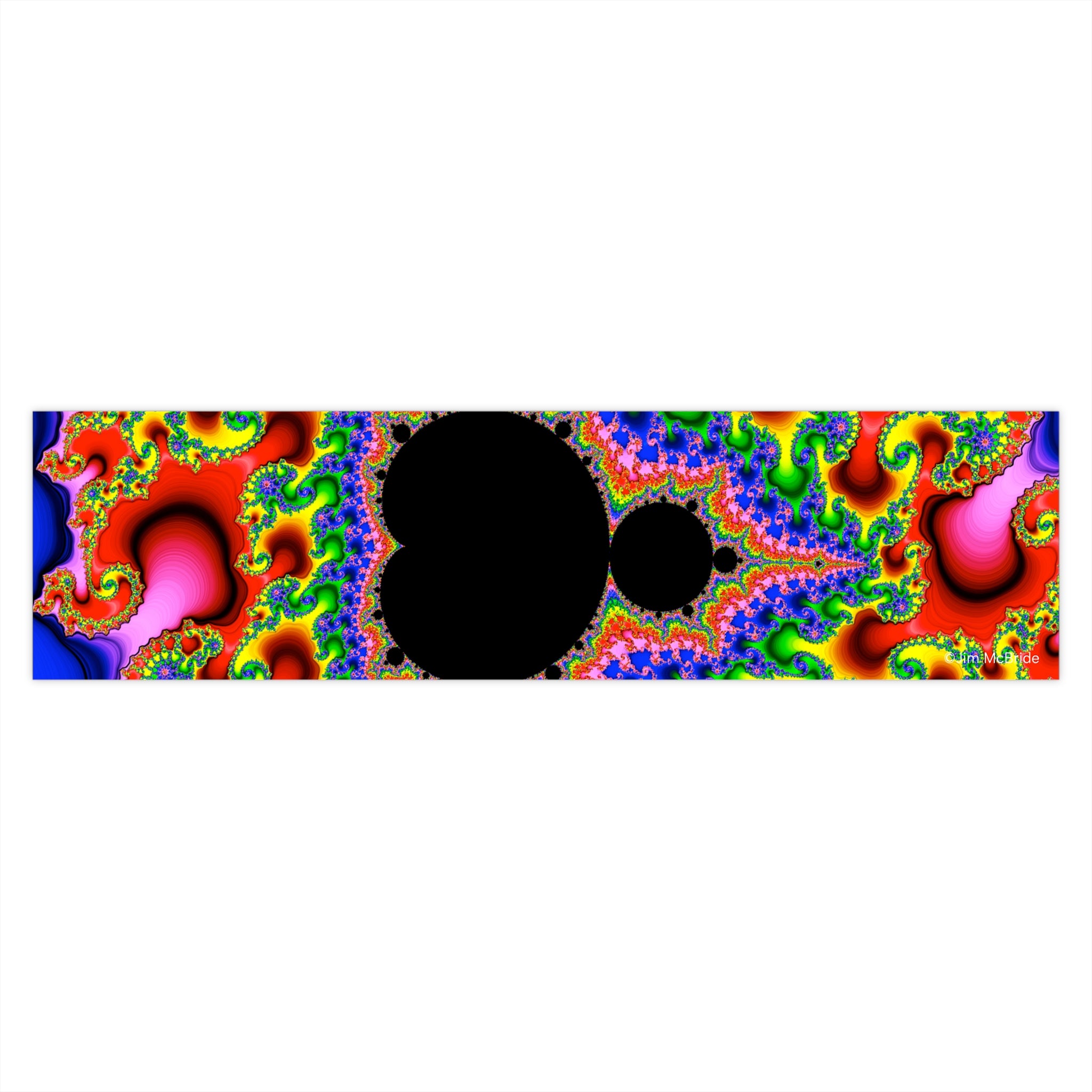 Fractal Bumper Sticker: Trippy Abstract Mandelbrot Art, Waterproof Vinyl