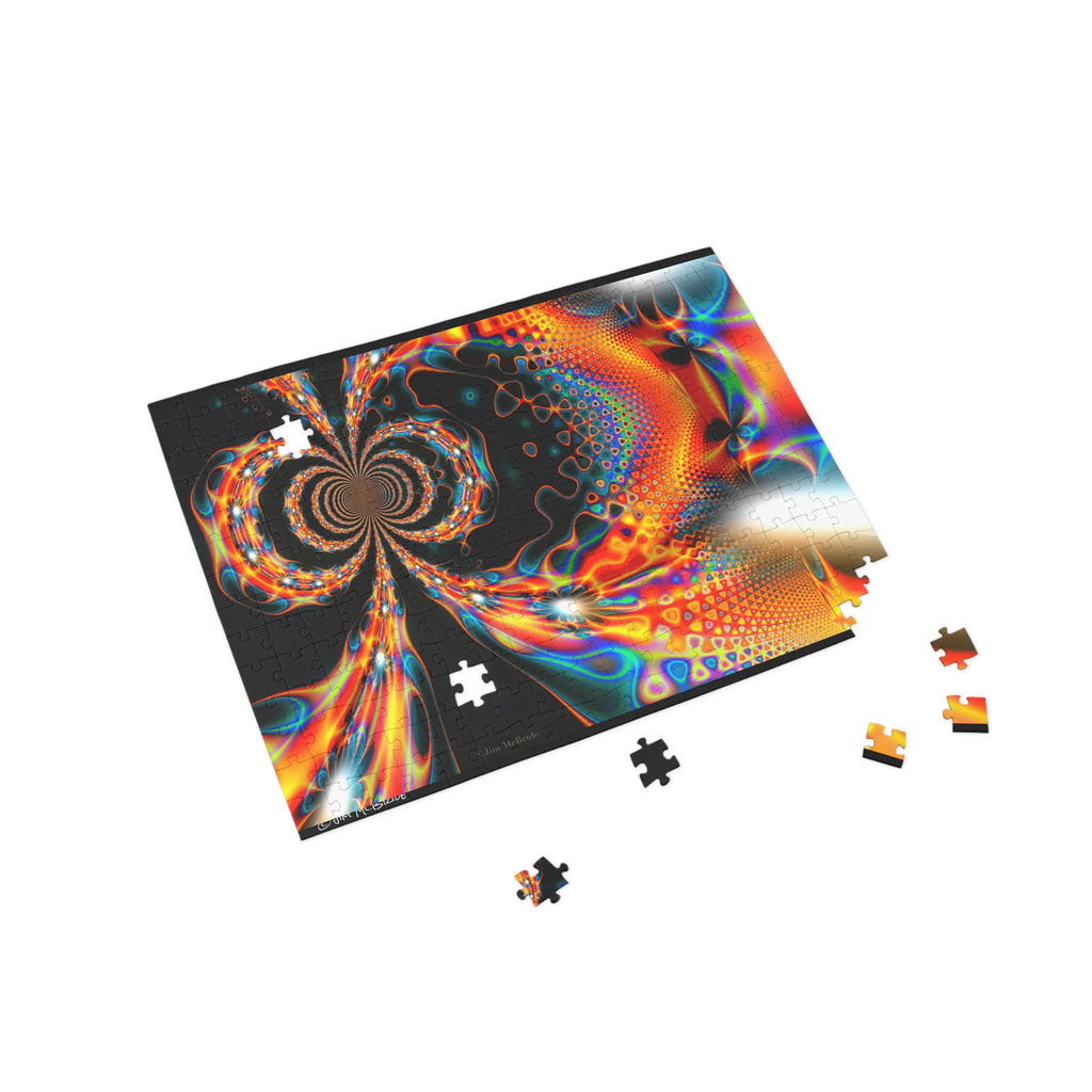 Psychedelic Fractal Jigsaw Puzzle: Vibrant Colors, Fun Challenge (1000-Piece)