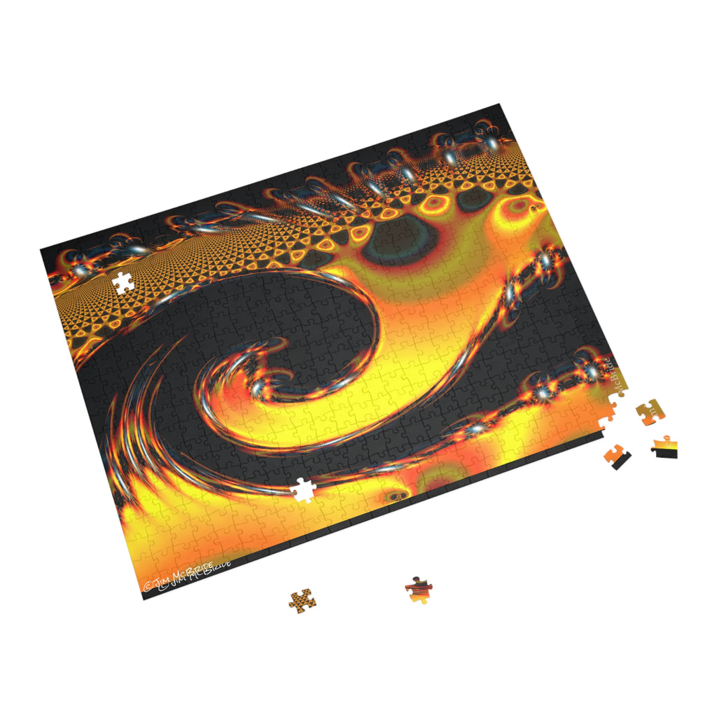 Psychedelic Fractal Jigsaw Puzzle: Vibrant Colors, Fun Challenge (1000-Piece)