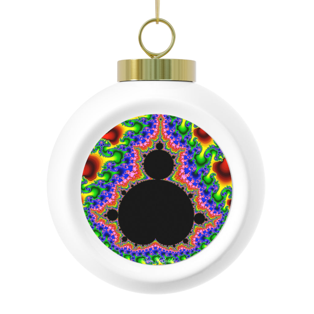 Fractal Christmas Ball Ornament: Psychedelic Holiday Tree Decoration
