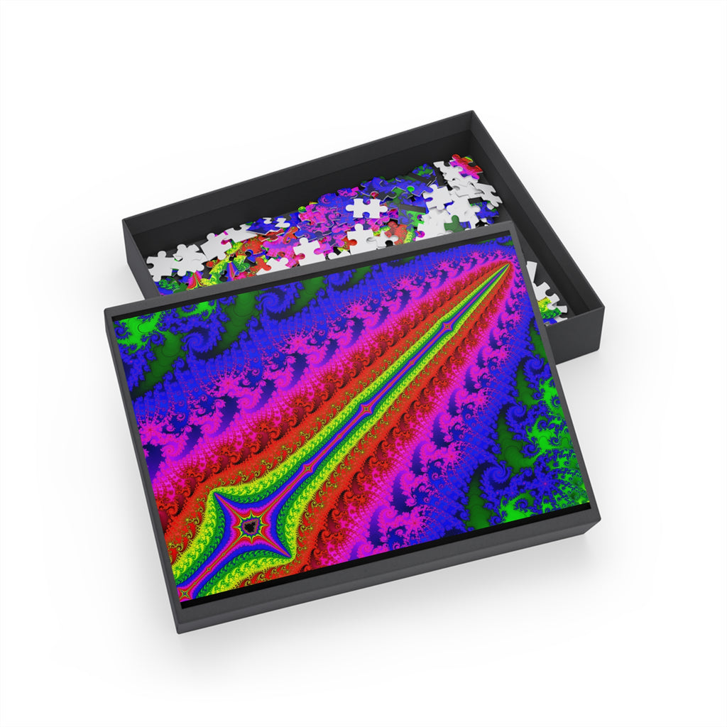Psychedelic Fractal Jigsaw Puzzle: Vibrant Colors, Fun Challenge (1000-Piece)