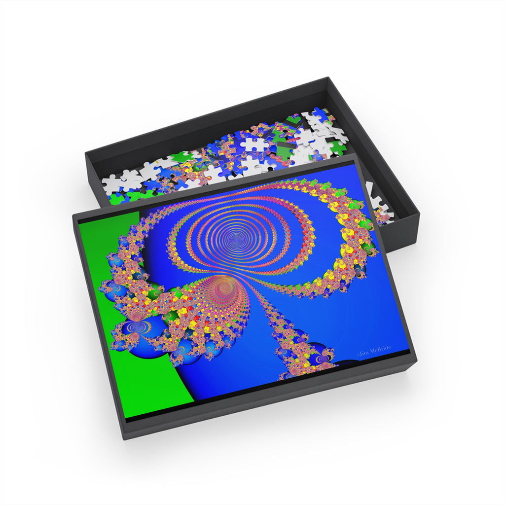 Psychedelic Fractal Jigsaw Puzzle: Vibrant Colors, Fun Challenge (1000-Piece)