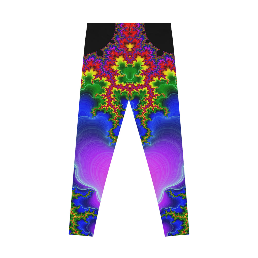 Fractal Art Leggings: Colorful Stretchy Comfy Pants