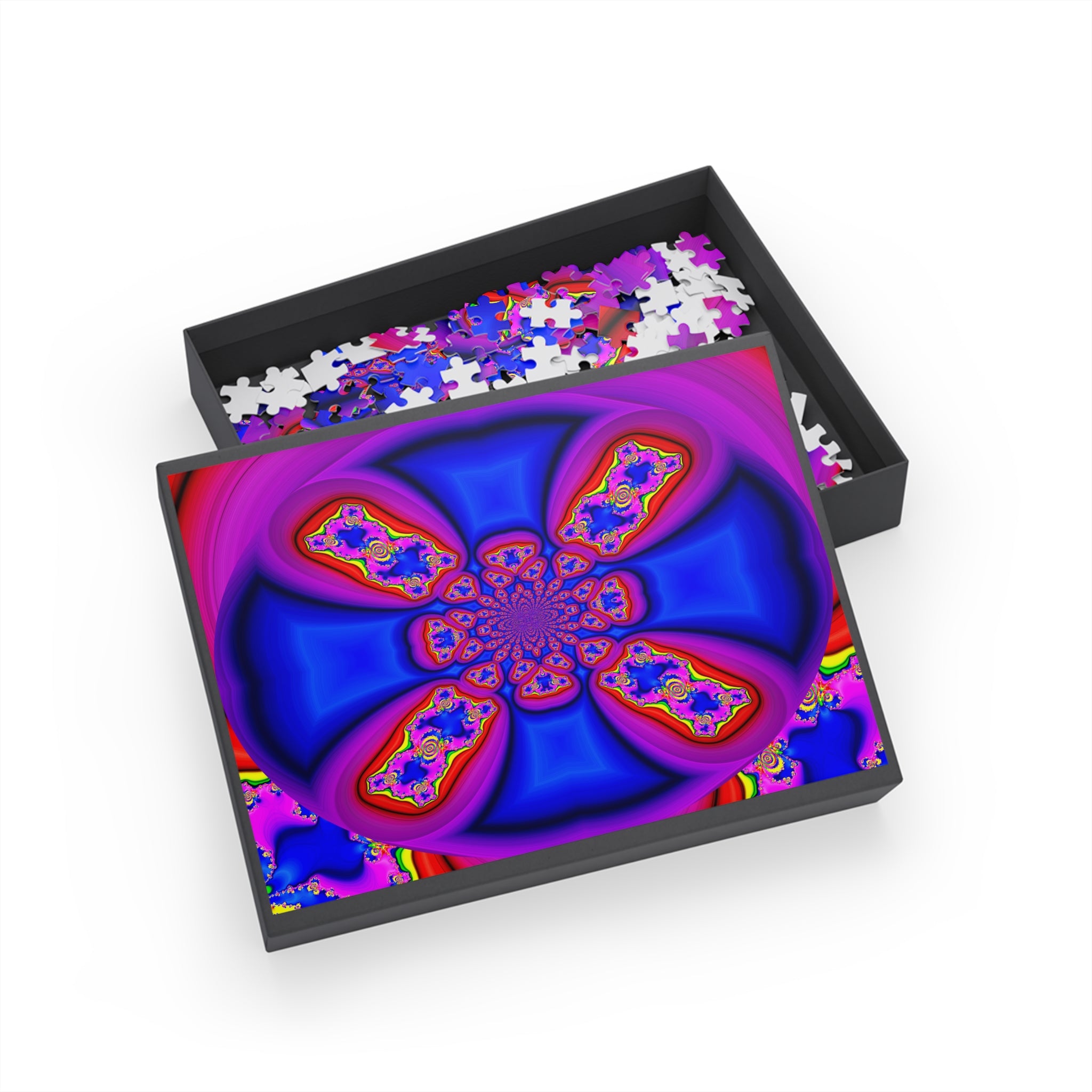 Psychedelic Fractal Jigsaw Puzzle: Vibrant Colors, Fun Challenge (1000-Piece)