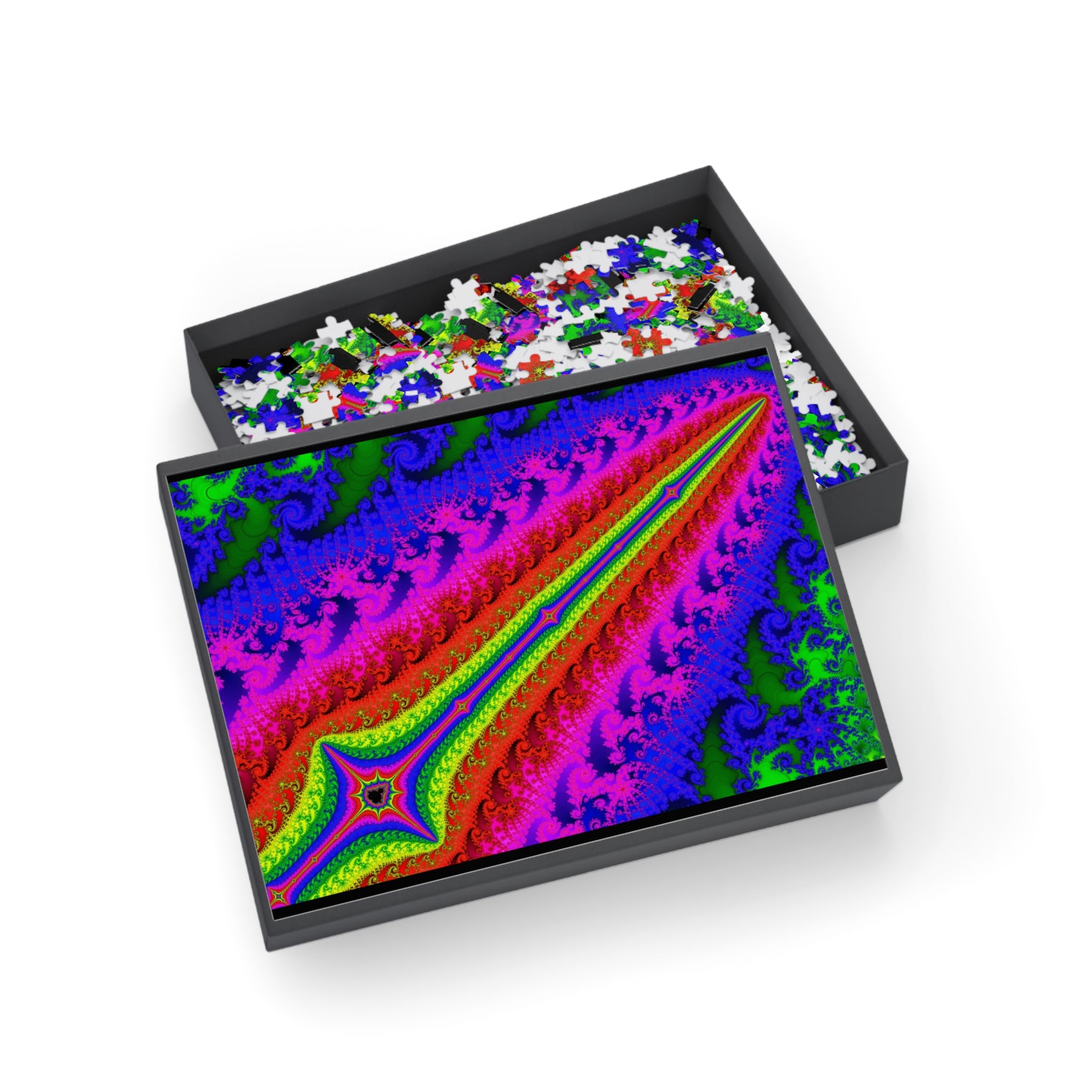 Psychedelic Fractal Jigsaw Puzzle: Vibrant Colors, Fun Challenge (1000-Piece)