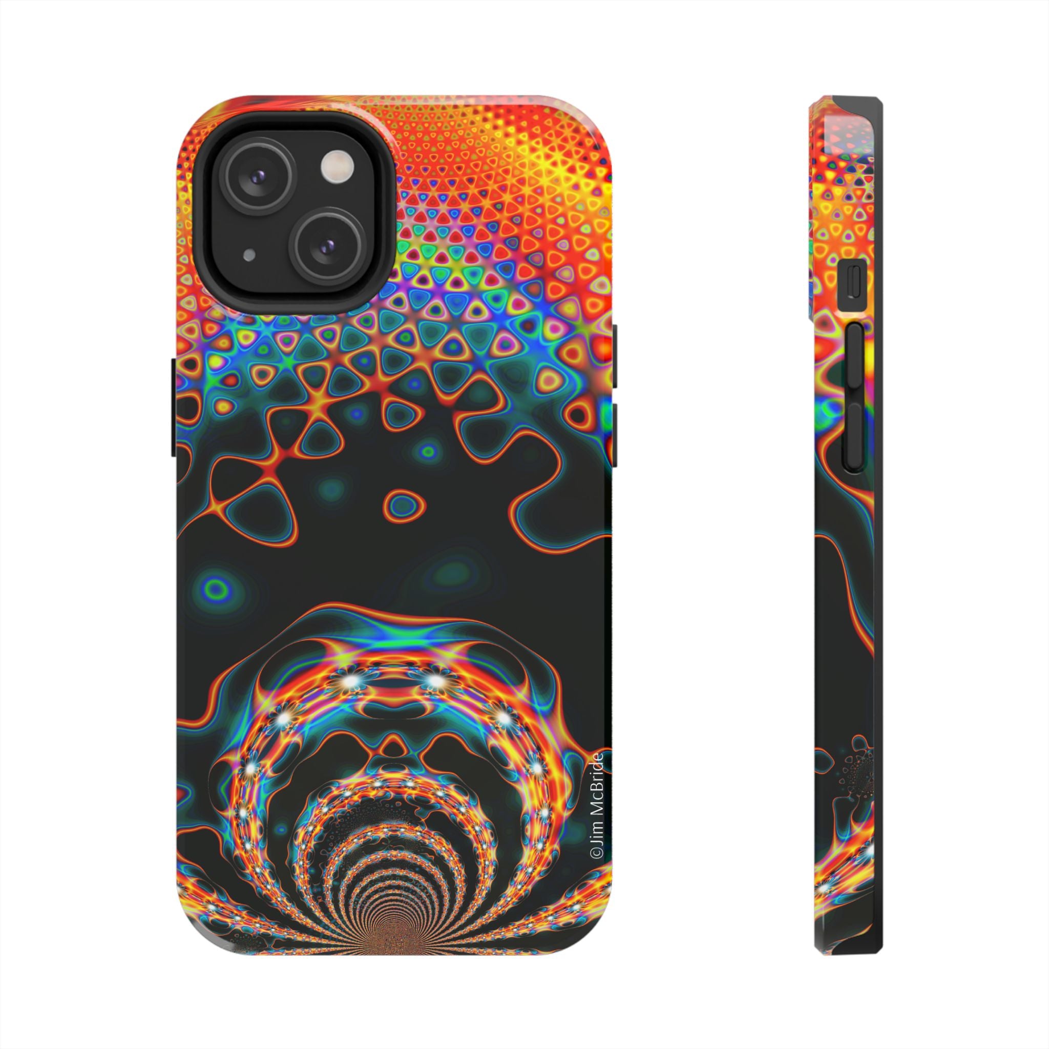 Psychedelic Fractal Tough Phone Case: Colorful Trippy Art