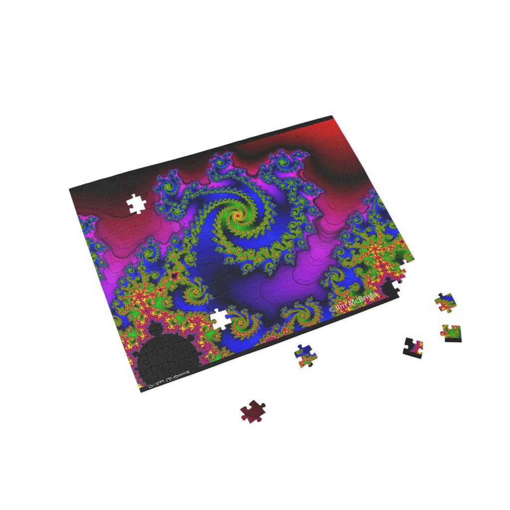 Psychedelic Fractal Jigsaw Puzzle: Vibrant Colors, Fun Challenge (1000-Piece)