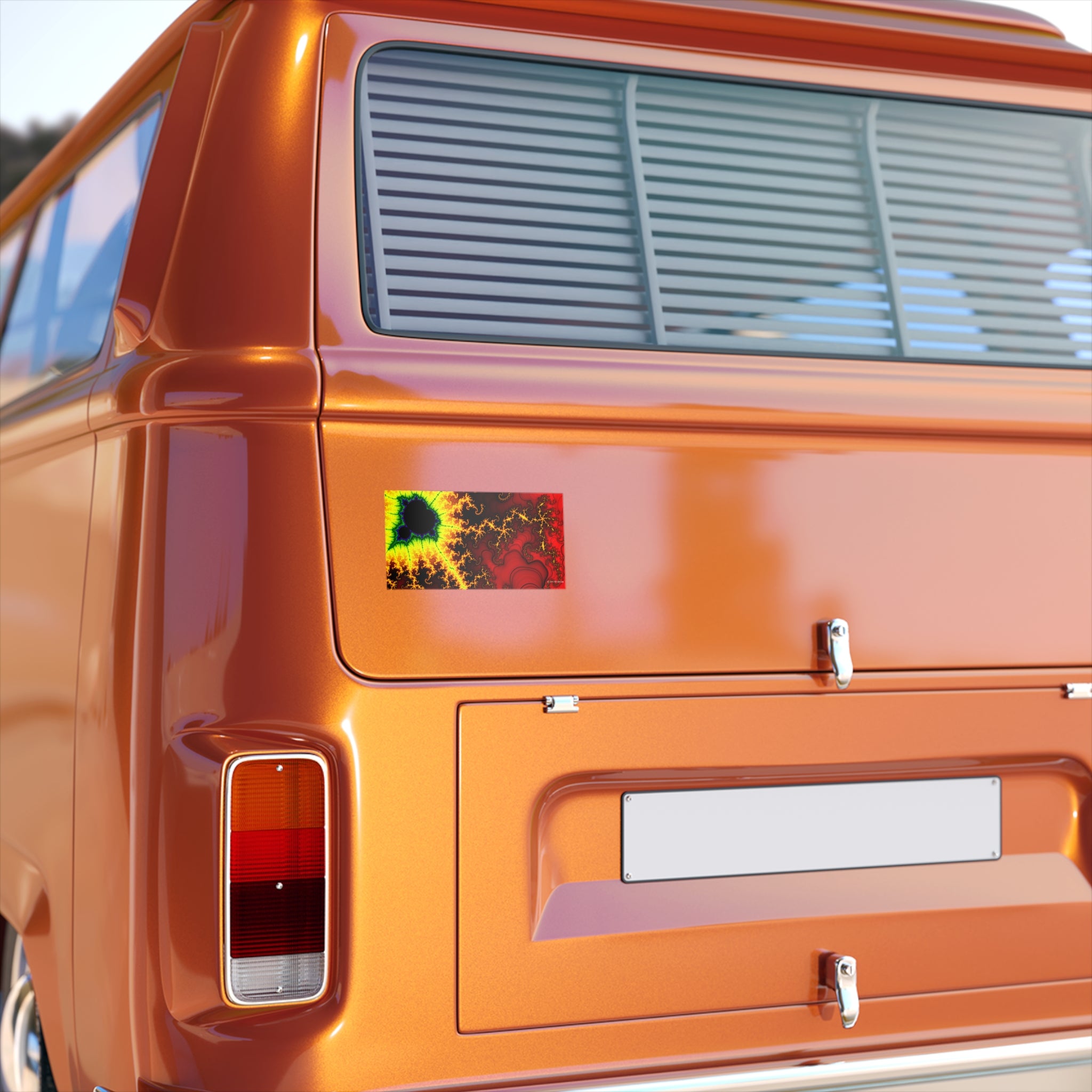 Fractal Bumper Sticker: Trippy Abstract Art, Waterproof Vinyl