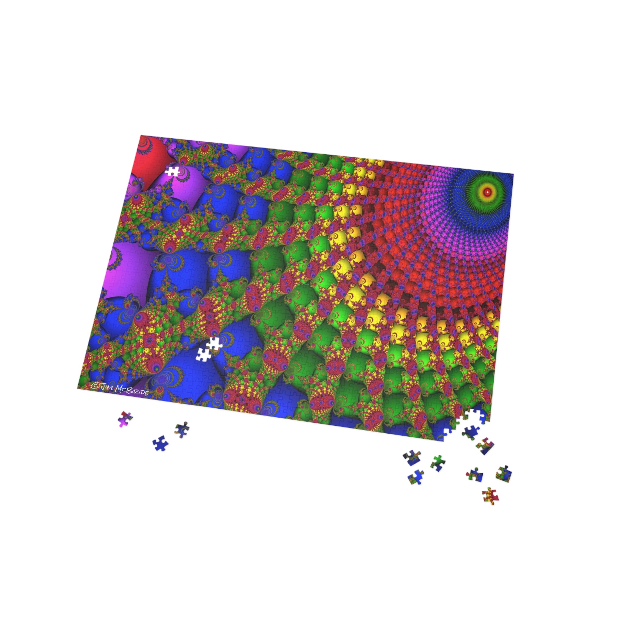 Psychedelic Fractal Jigsaw Puzzle: Vibrant Colors, Fun Challenge (1000-Piece)