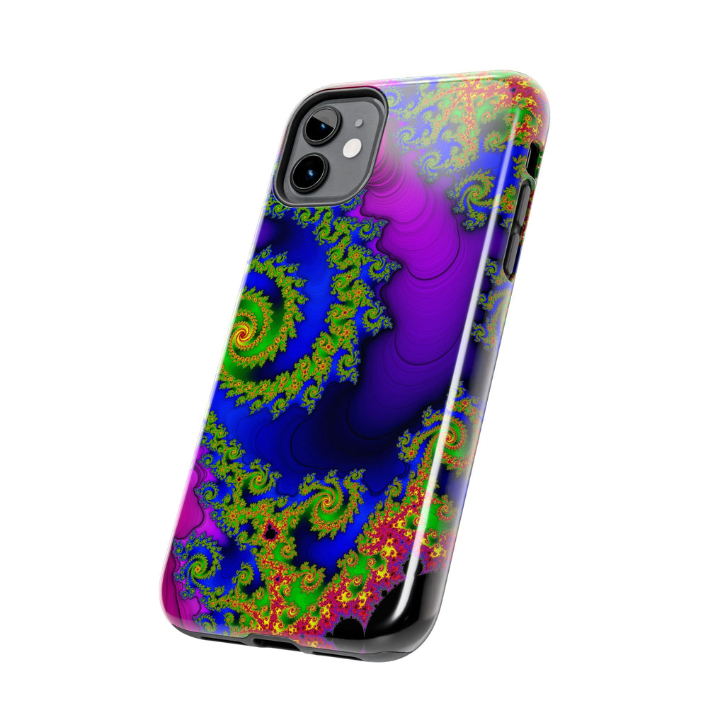 Psychedelic Fractal Tough Phone Case: Colorful Trippy Art