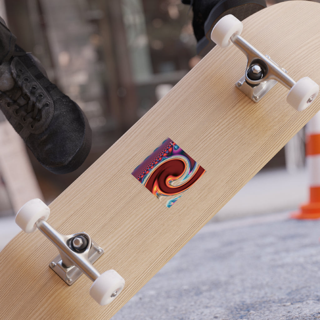 Trippy Fractal Sticker: Transparent Boho Window Vinyl Decal