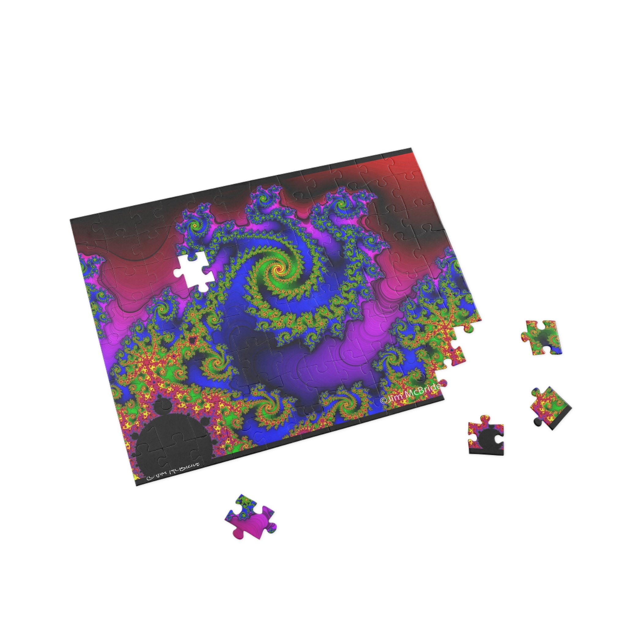 Psychedelic Fractal Jigsaw Puzzle: Vibrant Colors, Fun Challenge (1000-Piece)