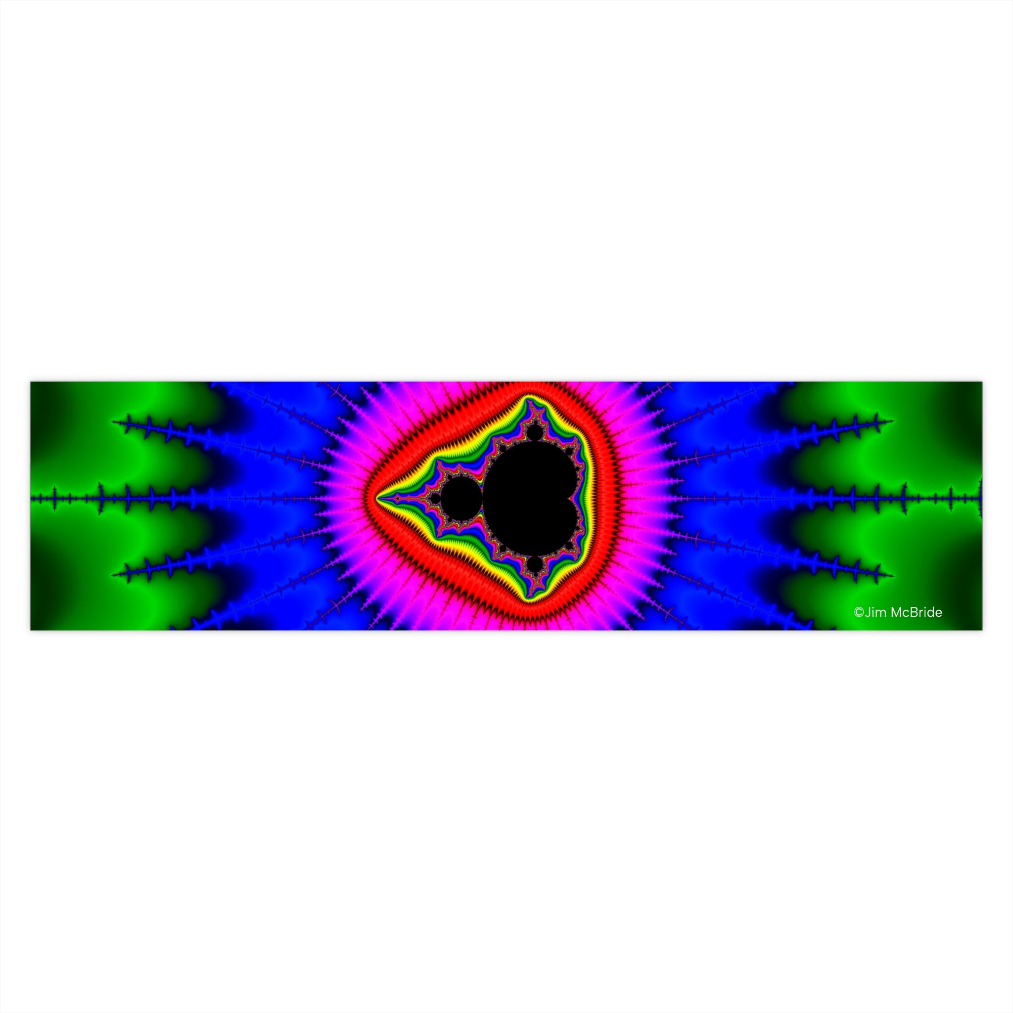 Fractal Bumper Sticker: Trippy Abstract Art, Waterproof Vinyl