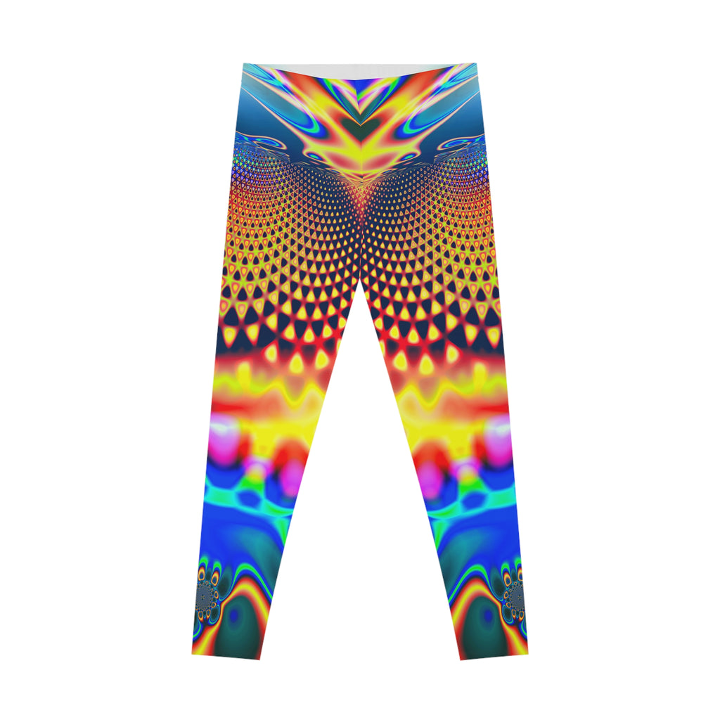 Fractal Art Leggings: Colorful Stretchy Comfy Pants