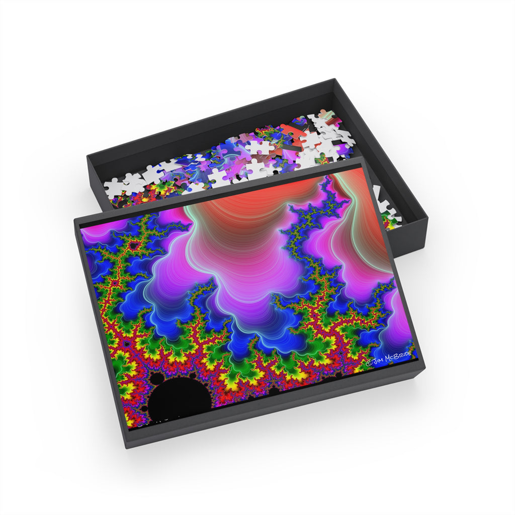 Psychedelic Fractal Jigsaw Puzzle: Vibrant Colors, Fun Challenge (1000-Piece)