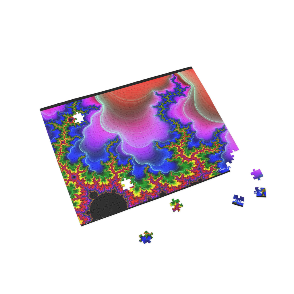 Psychedelic Fractal Jigsaw Puzzle: Vibrant Colors, Fun Challenge (1000-Piece)