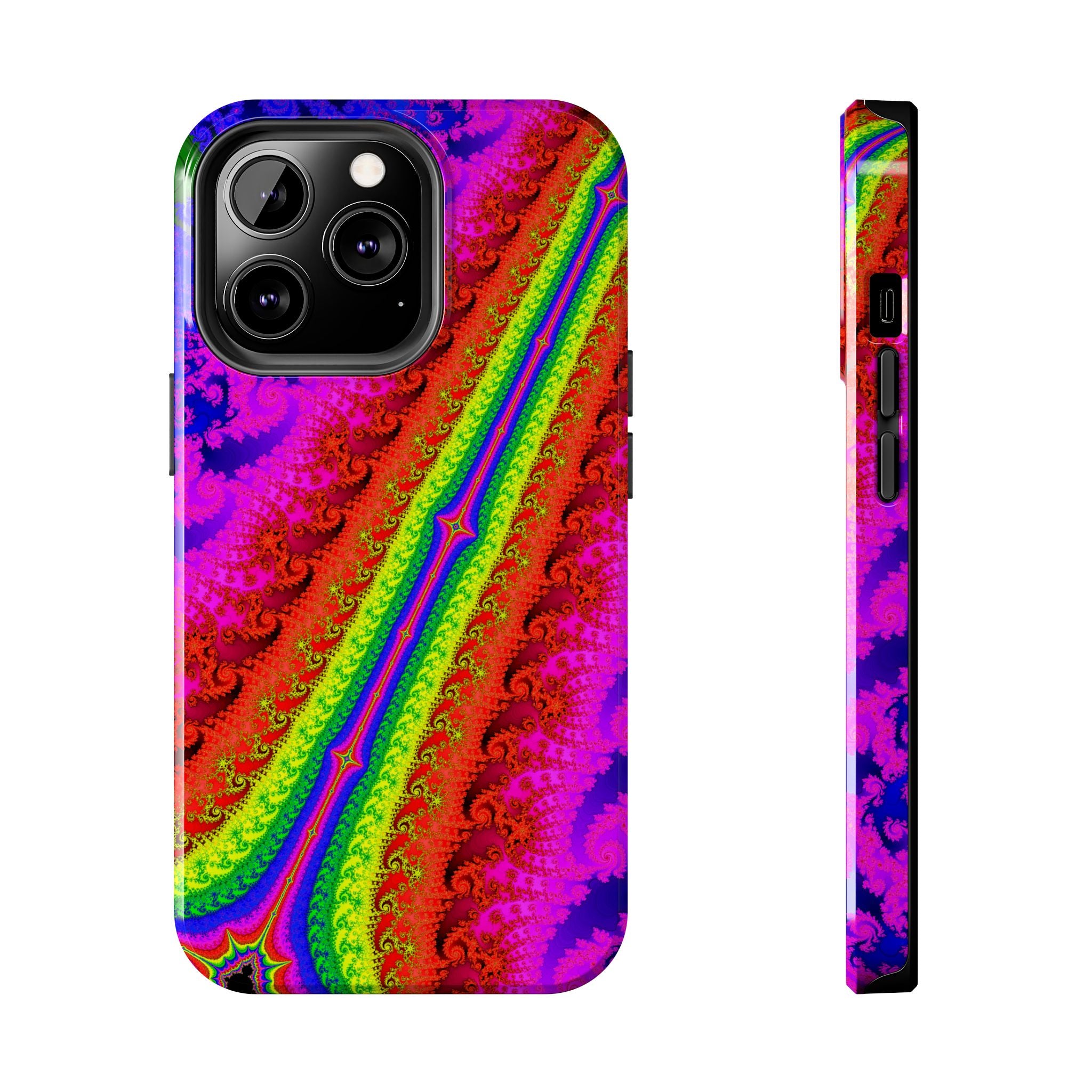Psychedelic Fractal Tough Phone Case: Colorful Trippy Art