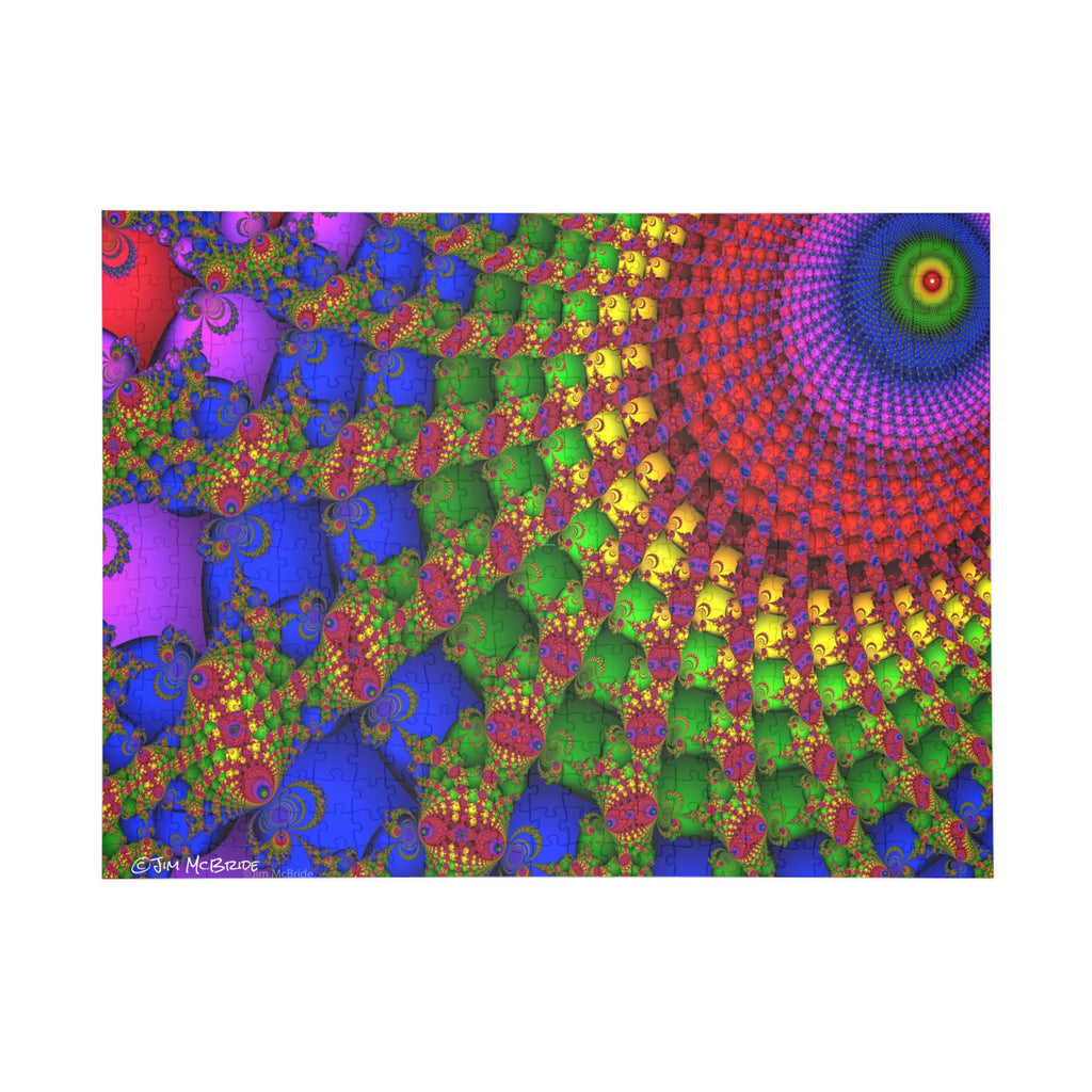 Psychedelic Fractal Jigsaw Puzzle: Vibrant Colors, Fun Challenge (1000-Piece)