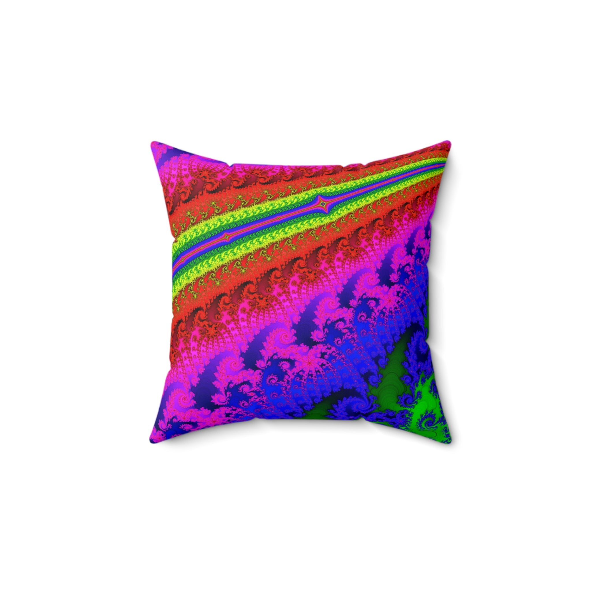 Fractal Art Pillow: Psychedelic Boho Decor