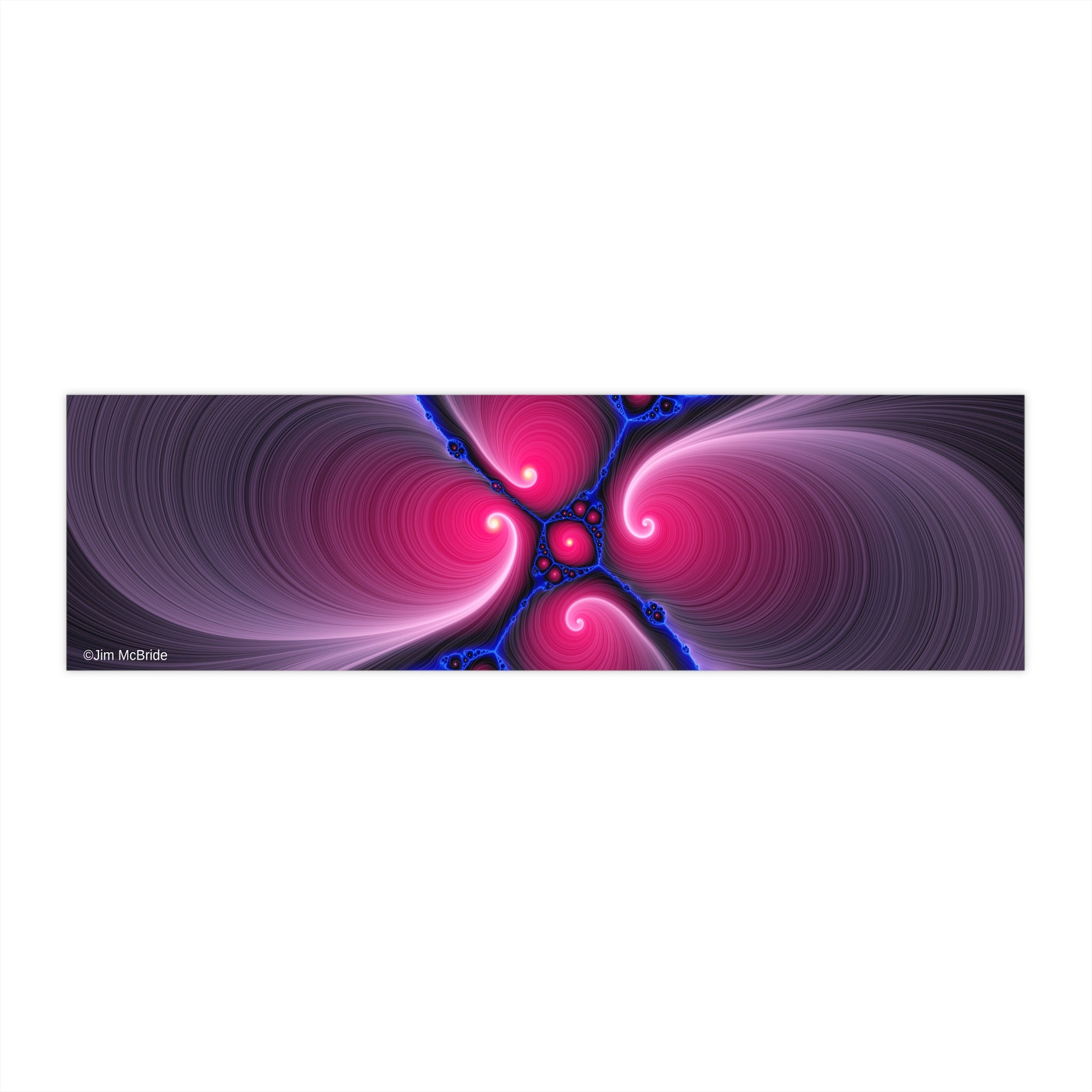 Fractal Bumper Sticker: Trippy Abstract Art, Waterproof Vinyl