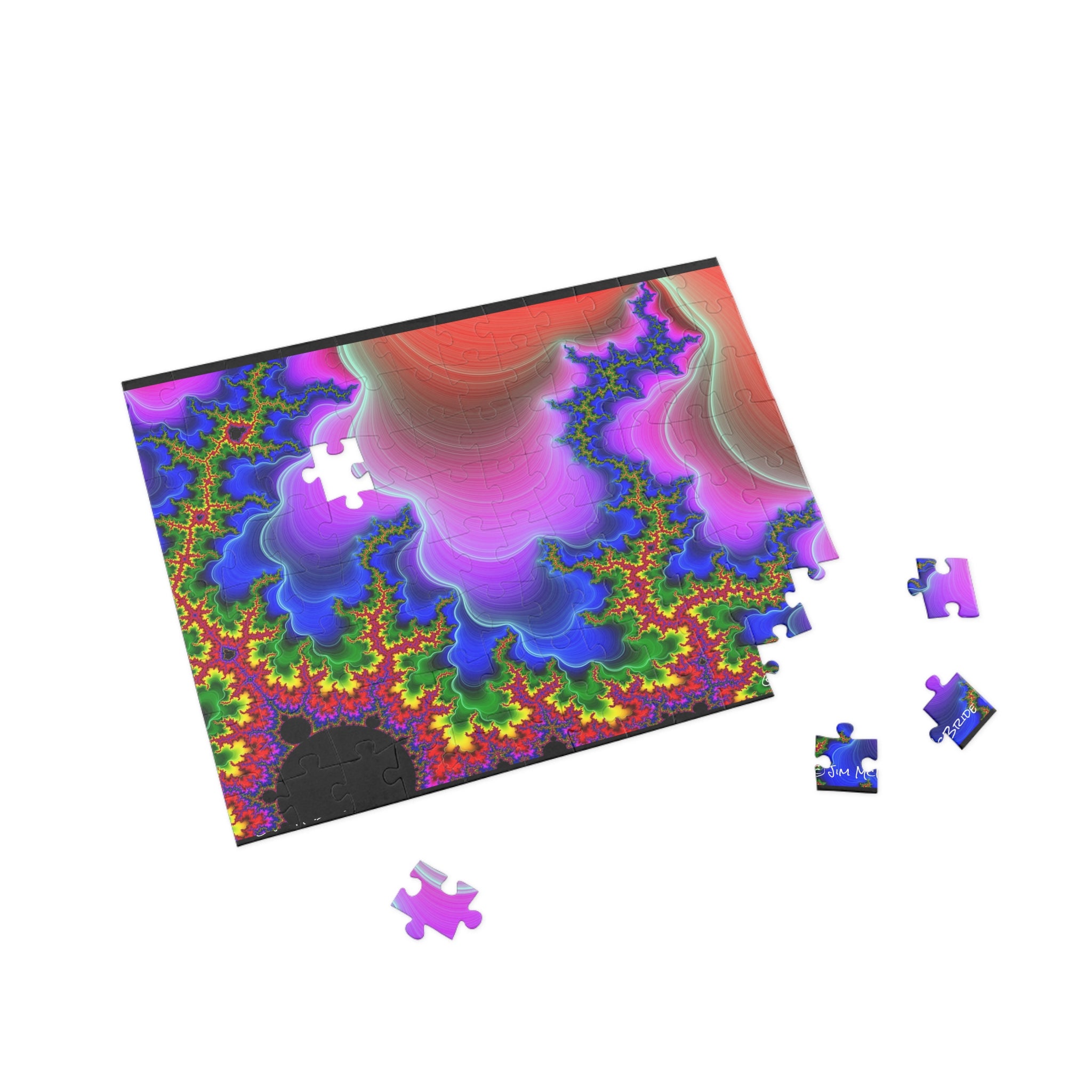 Psychedelic Fractal Jigsaw Puzzle: Vibrant Colors, Fun Challenge (1000-Piece)