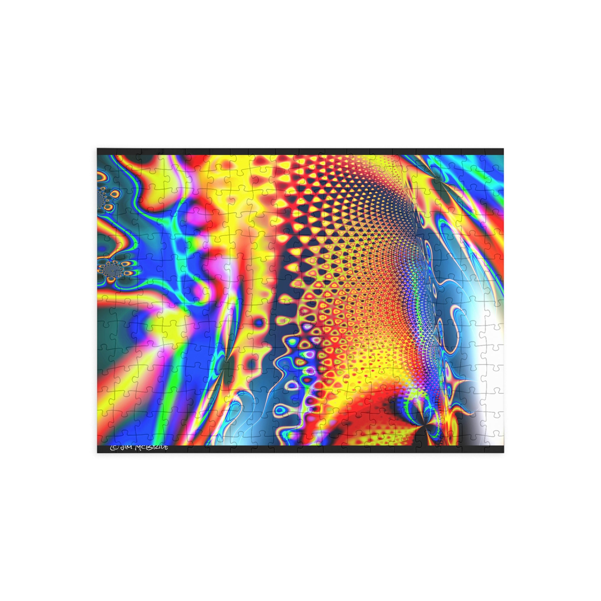 Psychedelic Fractal Jigsaw Puzzle: Vibrant Colors, Fun Challenge (1000-Piece)