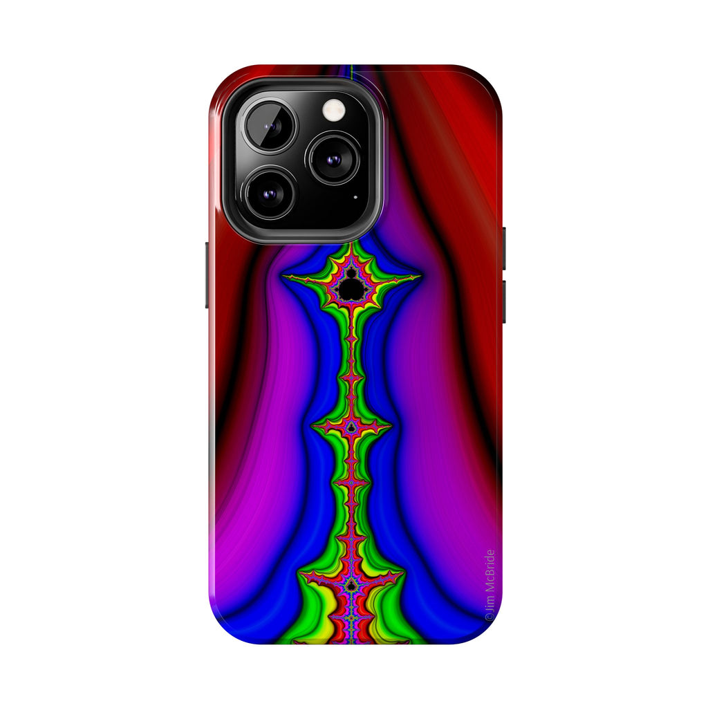 Psychedelic Fractal Tough Phone Case: Colorful Trippy Art