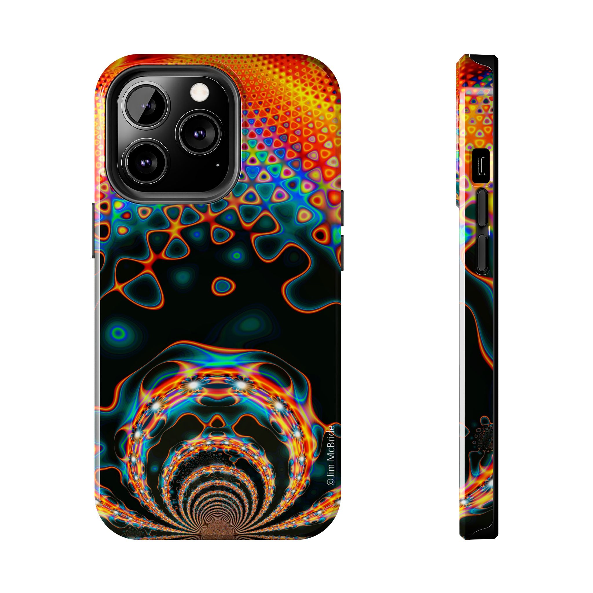 Psychedelic Fractal Tough Phone Case: Colorful Trippy Art