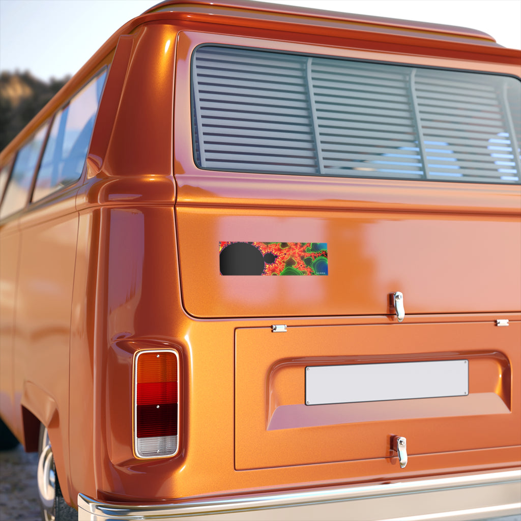 Fractal Bumper Sticker: Trippy Abstract Art, Waterproof Vinyl