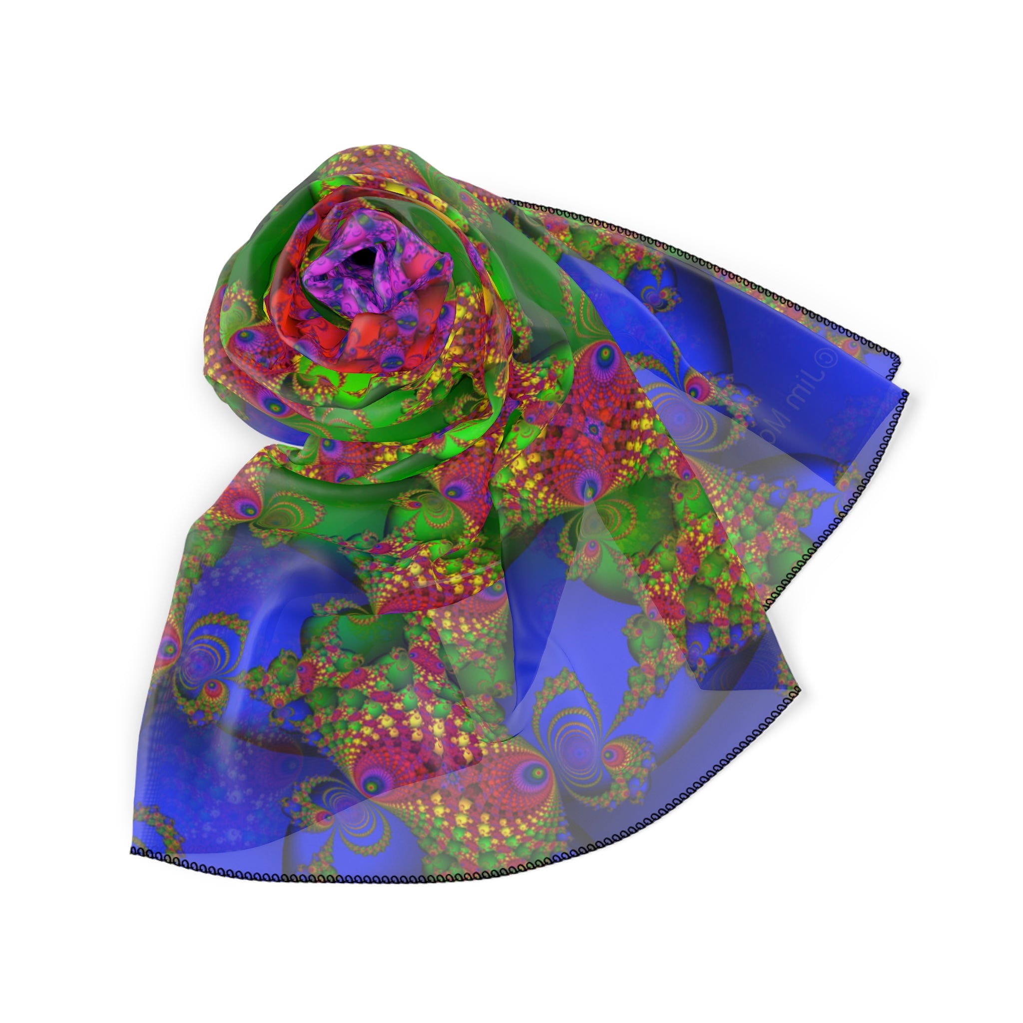 Trippy Mandelbrot Fractal Scarf: Colorful Abstract Art