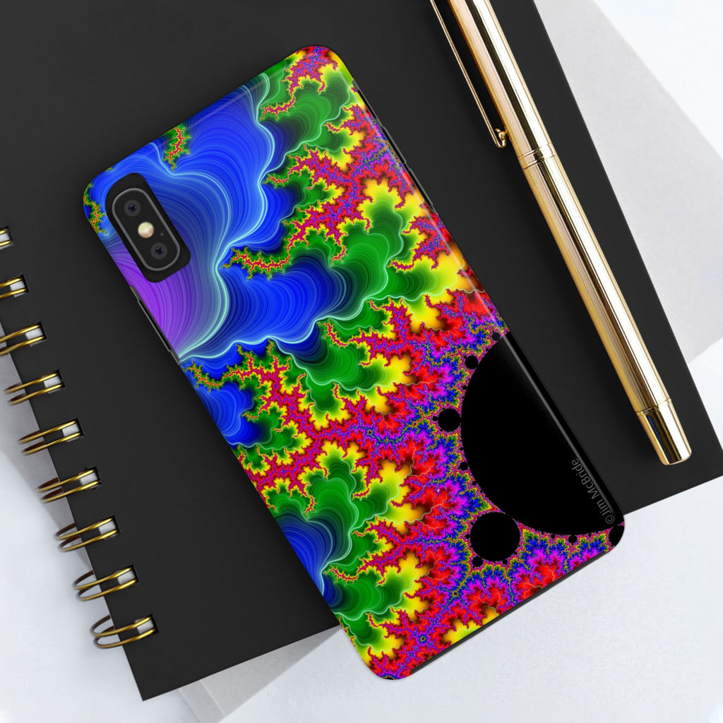Psychedelic Fractal Tough Phone Case: Colorful Trippy Art