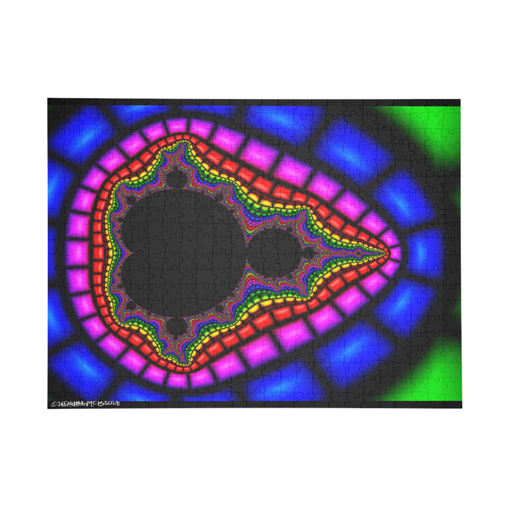 Psychedelic Fractal Jigsaw Puzzle: Vibrant Colors, Fun Challenge (1000-Piece)