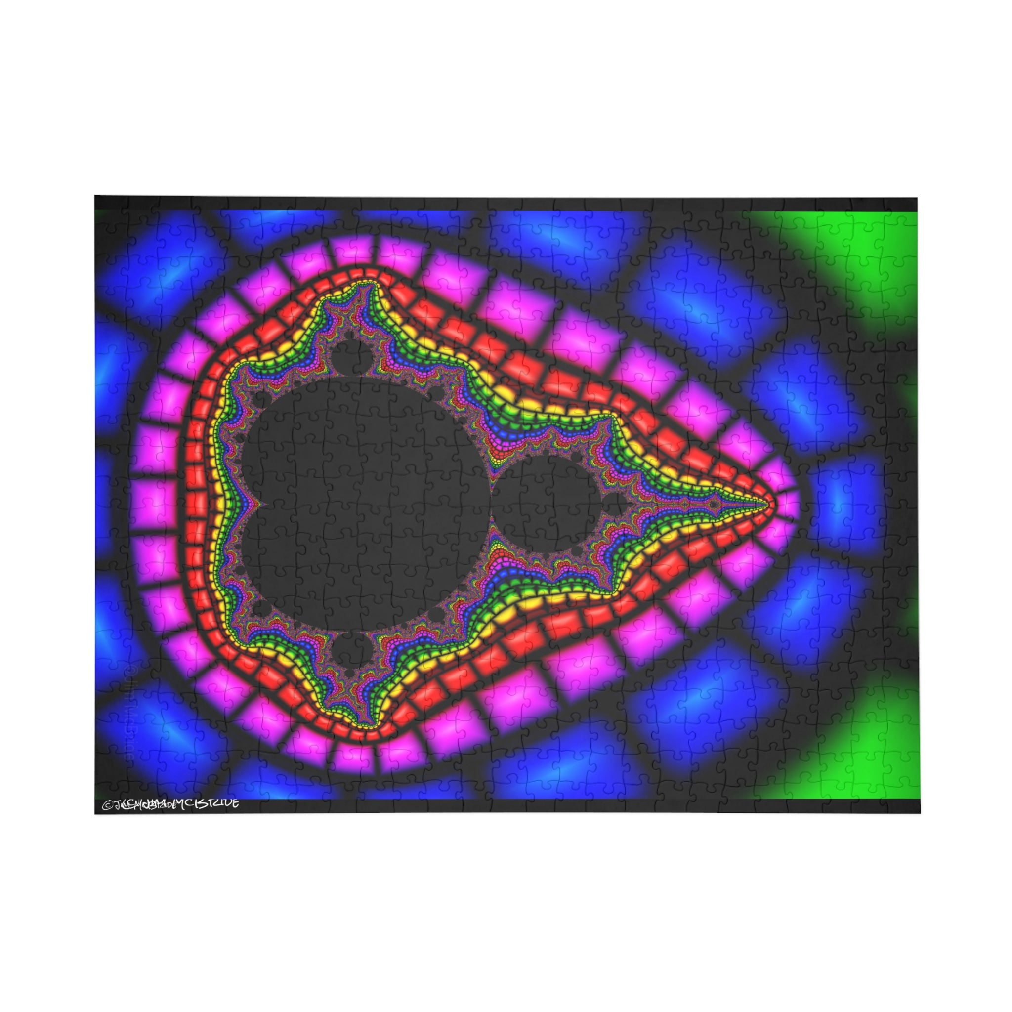 Psychedelic Fractal Jigsaw Puzzle: Vibrant Colors, Fun Challenge (1000-Piece)