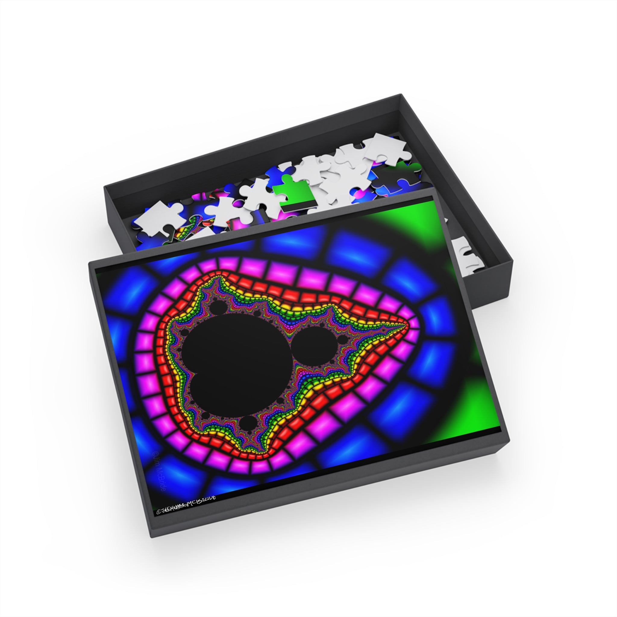 Psychedelic Fractal Jigsaw Puzzle: Vibrant Colors, Fun Challenge (1000-Piece)