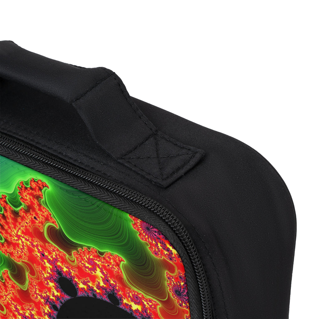 Psychedelic Fractal Lunch Bag: Insulated Trippy Mandala Tote