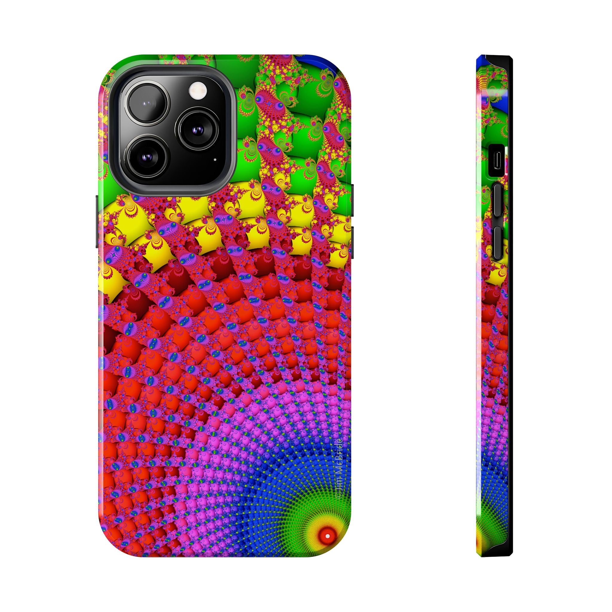 Psychedelic Fractal Tough Phone Case: Colorful Trippy Art