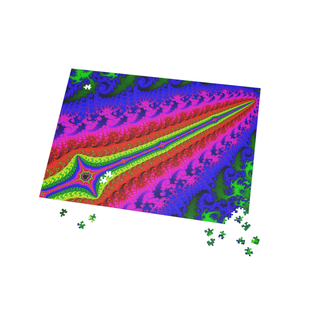 Psychedelic Fractal Jigsaw Puzzle: Vibrant Colors, Fun Challenge (1000-Piece)