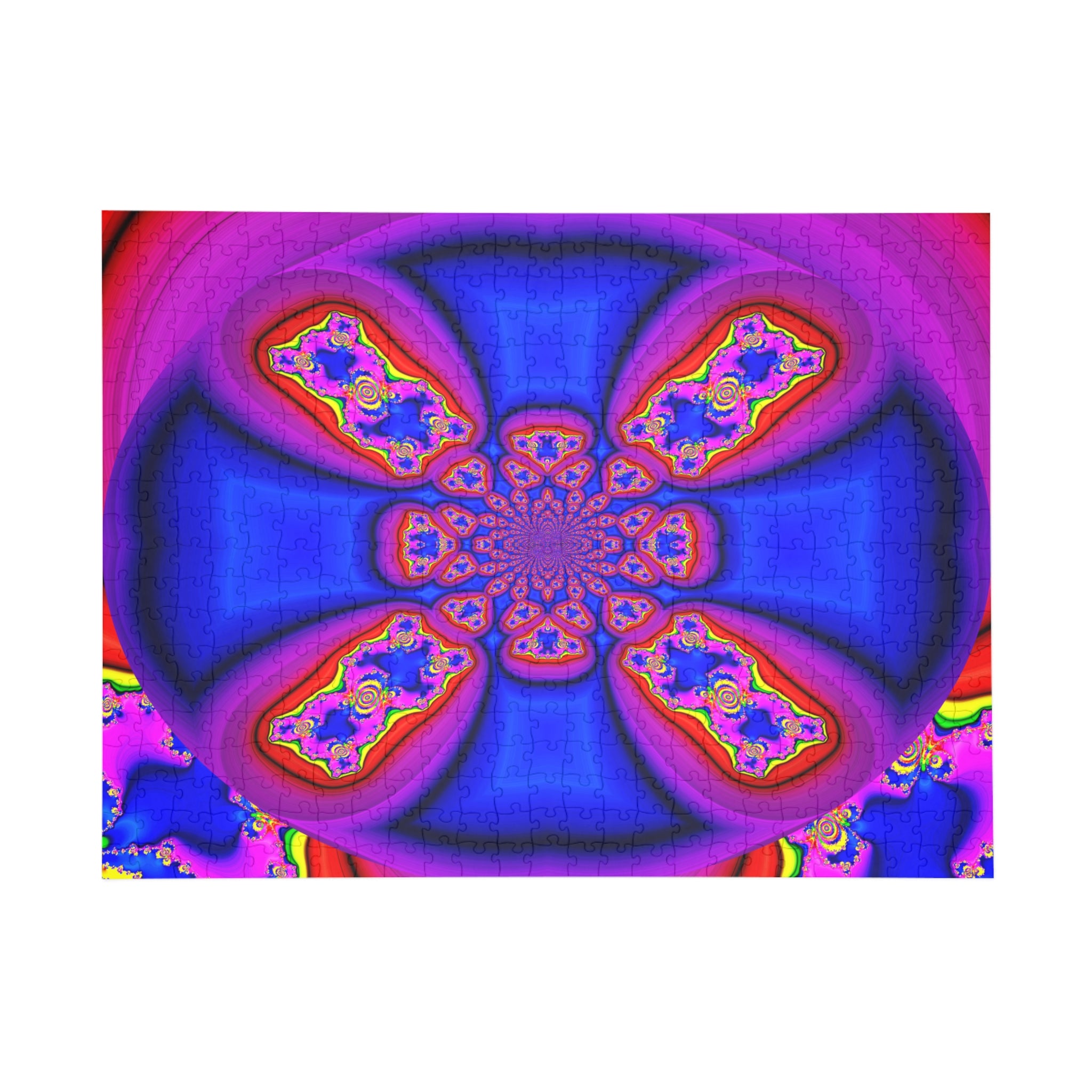 Psychedelic Fractal Jigsaw Puzzle: Vibrant Colors, Fun Challenge (1000-Piece)