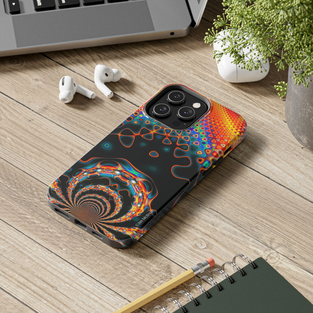 Psychedelic Fractal Tough Phone Case: Colorful Trippy Art