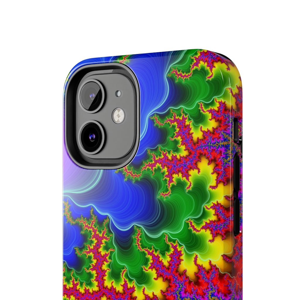 Psychedelic Fractal Tough Phone Case: Colorful Trippy Art