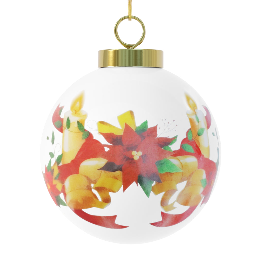 Fractal Christmas Ball Ornament: Psychedelic Holiday Tree Decoration