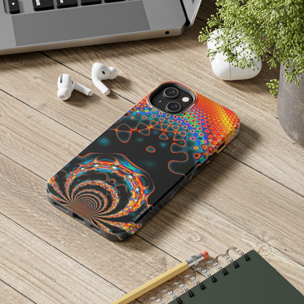 Psychedelic Fractal Tough Phone Case: Colorful Trippy Art