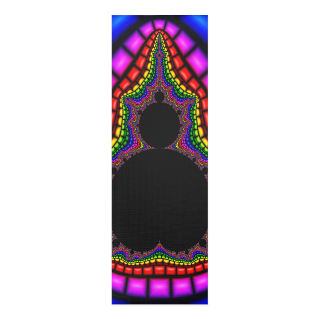 Sacred Geometry Yoga Mat: Fractal Mandala, Vibrant Cosmic Design