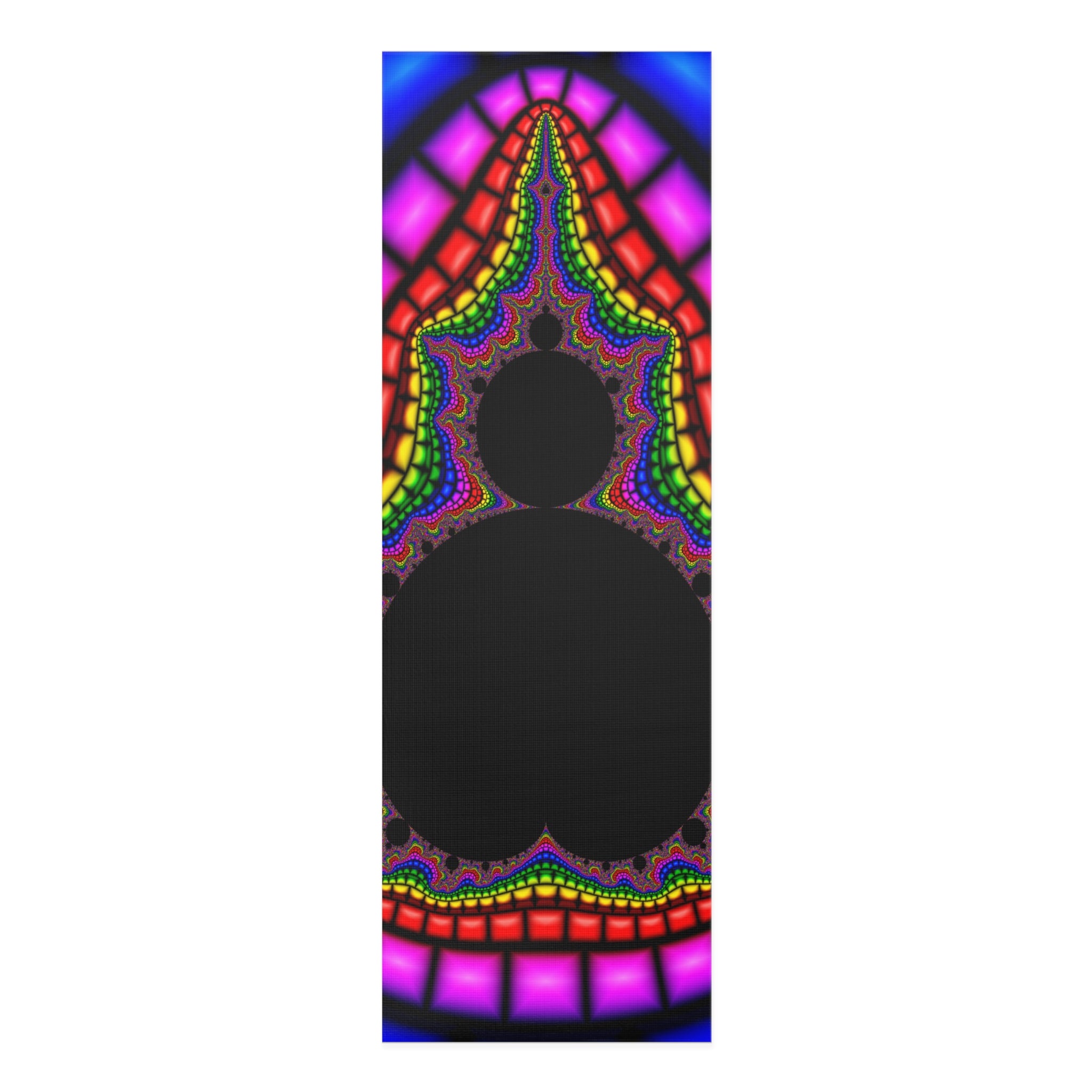 Sacred Geometry Yoga Mat: Fractal Mandala, Vibrant Cosmic Design