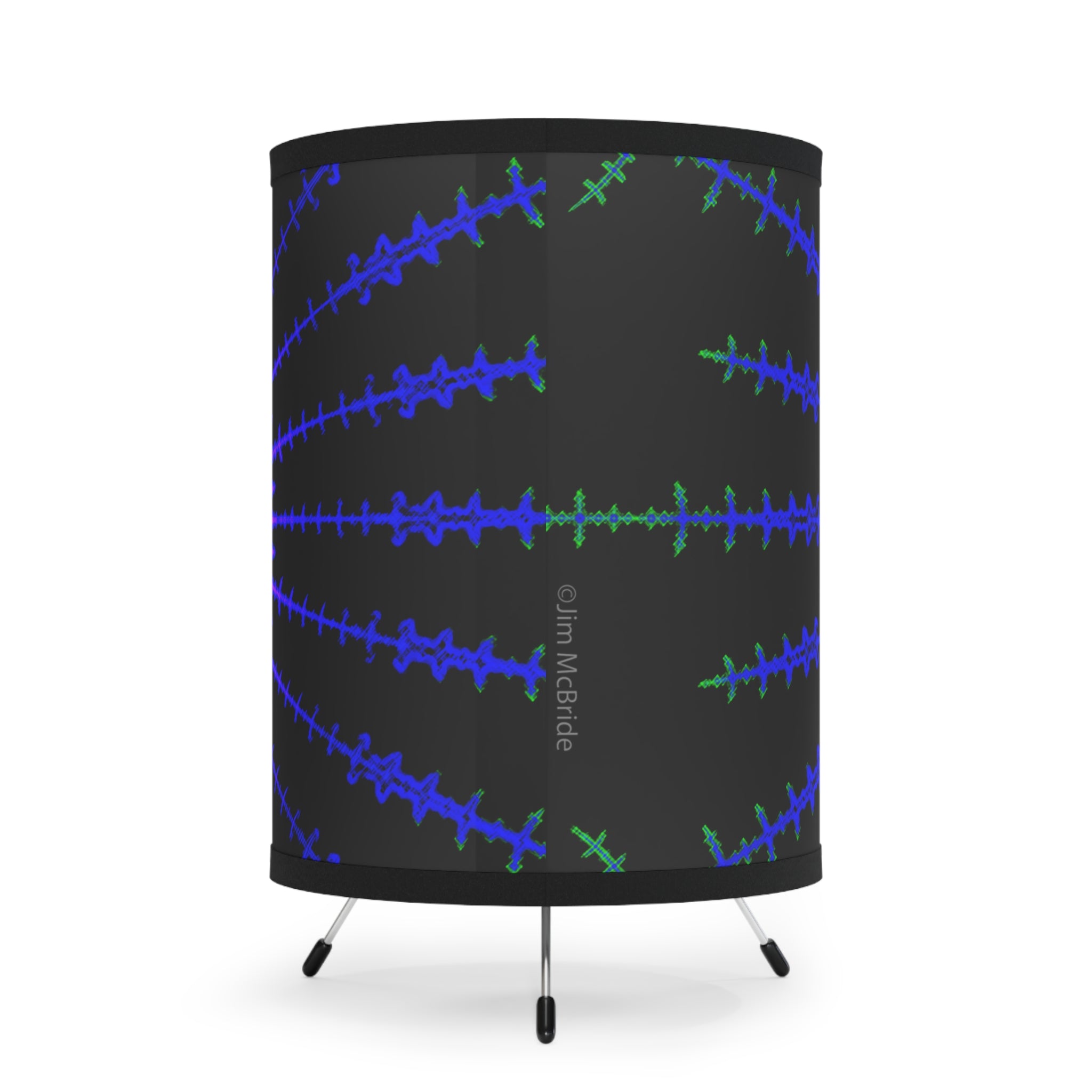 Psychedelic Fractal Lampshade: Vibrant Mandala Print, Meditation Lamp